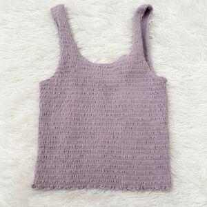 Women Hollister Knit Wide Strap Tank Top Y2K in Lilac Size Extra Small